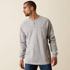 Ariat Mens FR Flame Resistant Work Shirt Silver Fox Heather - 10022599