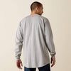 Ariat Mens FR Flame Resistant Work Shirt Silver Fox Heather - 10022599