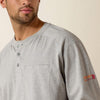 Ariat Mens FR Flame Resistant Work Shirt Silver Fox Heather - 10022599