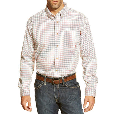 Ariat Mens FR Plaid Long Sleeve Flame Resistant Shirt