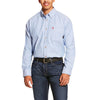 Ariat Mens FR Twill Durastretch Work Shirt Blue - 10027886