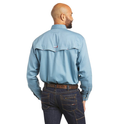Ariat Mens FR Vented Work Shirt Blue