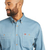 Ariat Mens FR Vented Work Shirt Blue