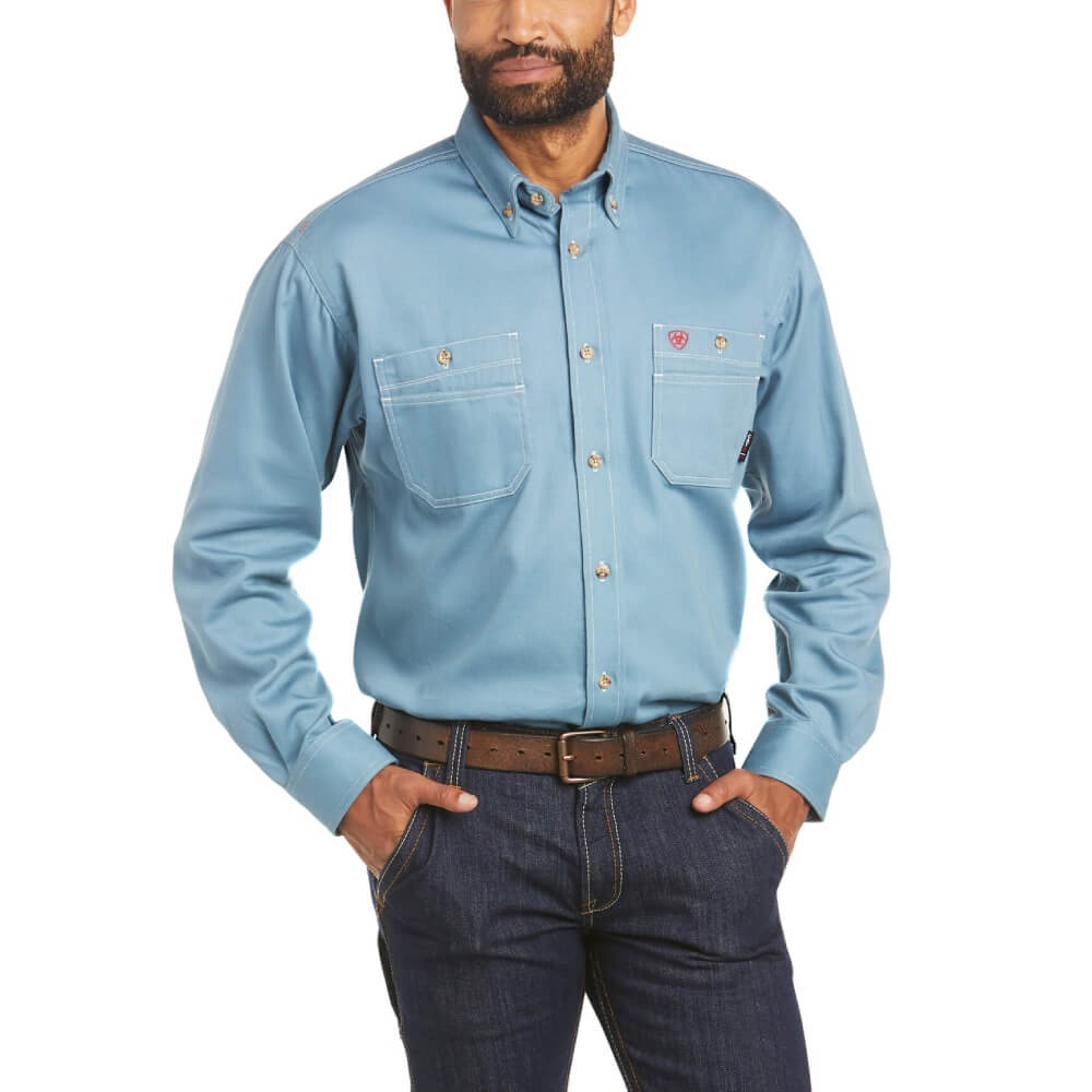 Ariat Mens FR Vented Work Shirt Blue - 10035433