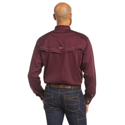 Ariat Mens FR Vented Work Shirt Red - 10035432