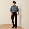 Ariat Mens Felipe Fitted Snap Shirt Chambray Blue - 10073623