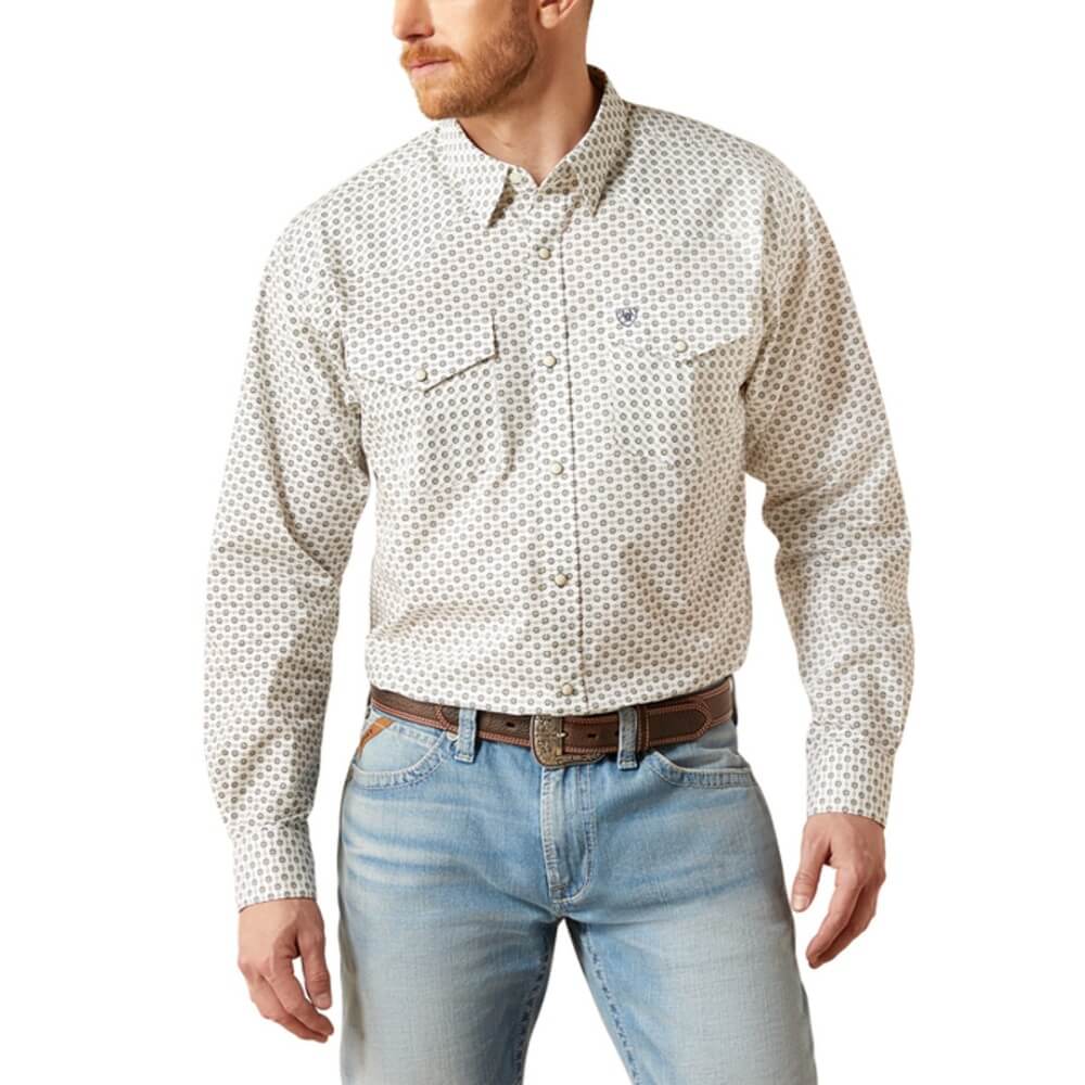 Ariat Mens Fenn Classic Fit Shirt White - 10065784