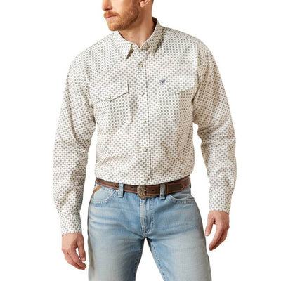 Ariat Mens Fenn Classic Fit Shirt White - 10065784