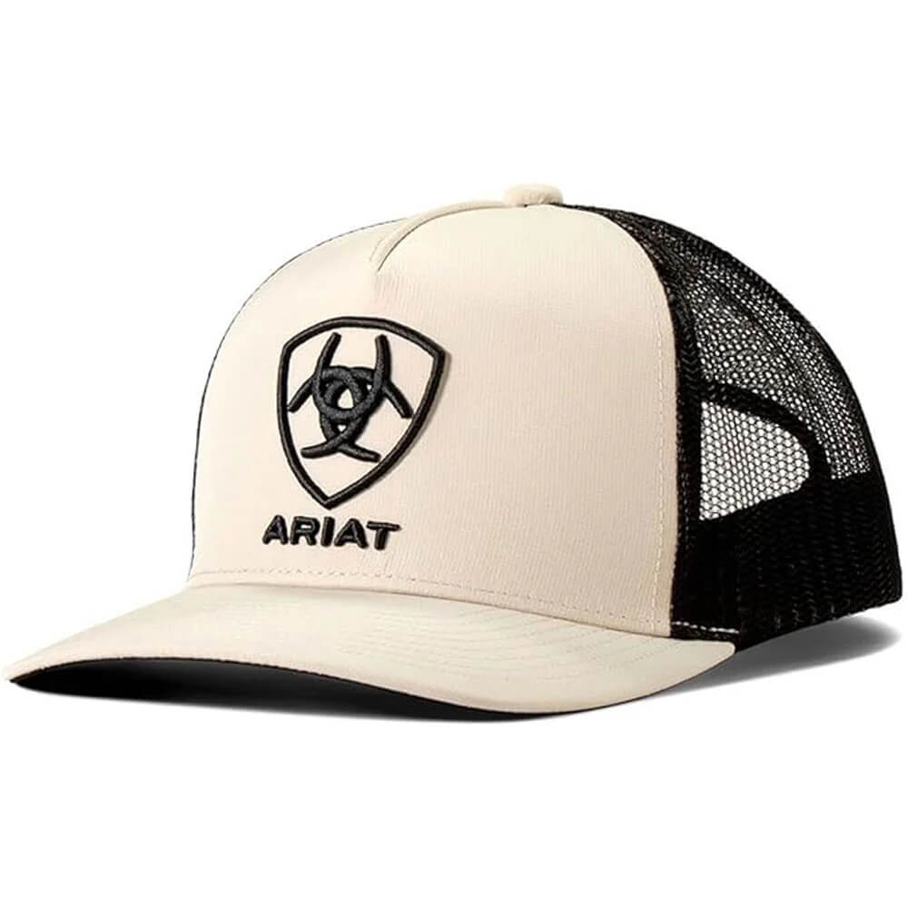 Ariat Mens Flexfit Logo Embroidered Cap White - A3000876243