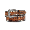 Ariat Mens Floral Embossed Buck Laced Belt