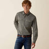 Ariat Mens Floyd Fitted Snap Shirt Black Medallion Print - 10073624