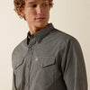 Ariat Mens Floyd Fitted Snap Shirt Black Medallion Print - 10073624