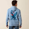 Ariat Mens Freedom Eagle Hoodie Light Denim - 10079363