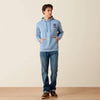Ariat Mens Freedom Eagle Hoodie Light Denim - 10079363