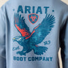 Ariat Mens Freedom Eagle Hoodie Light Denim - 10079363