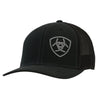 Ariat Mens Grey Offset Logo Cap Black - 1597801