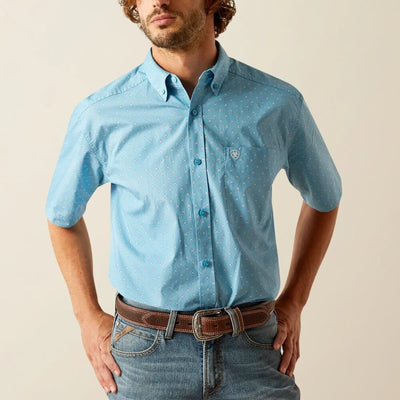 Ariat Mens Guy Turquoise Shirt