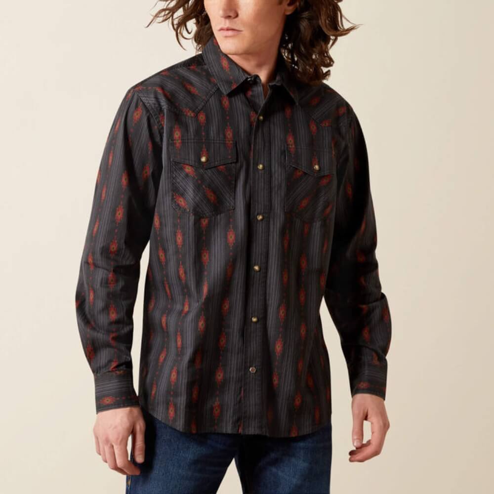 Ariat Mens Harrel Retro Fit Shirt Black - 10065786