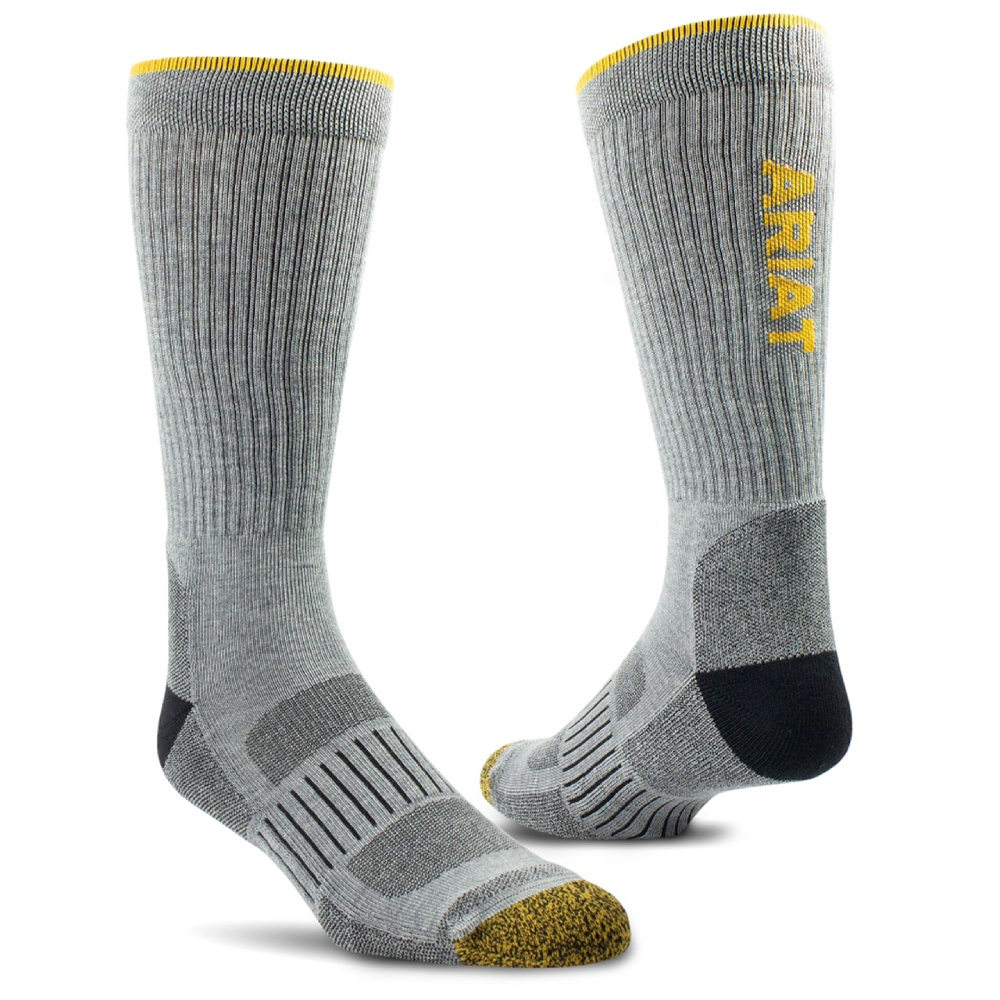 Ariat Mens High Perform Crew 2 Pack Socks