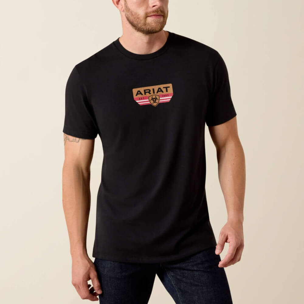 Ariat Mens Highland Sundowner Classic Fit T-Shirt Black - 10071187