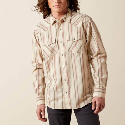 Ariat Mens Hines Retro Fit Shirt Off White - 10065757