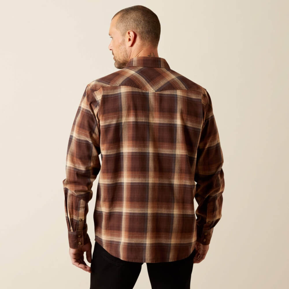 Ariat Mens Hodges Retro Fit Shirt Brown - 10065759