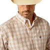 Ariat Mens Jase Light Brown Plaid Shirt