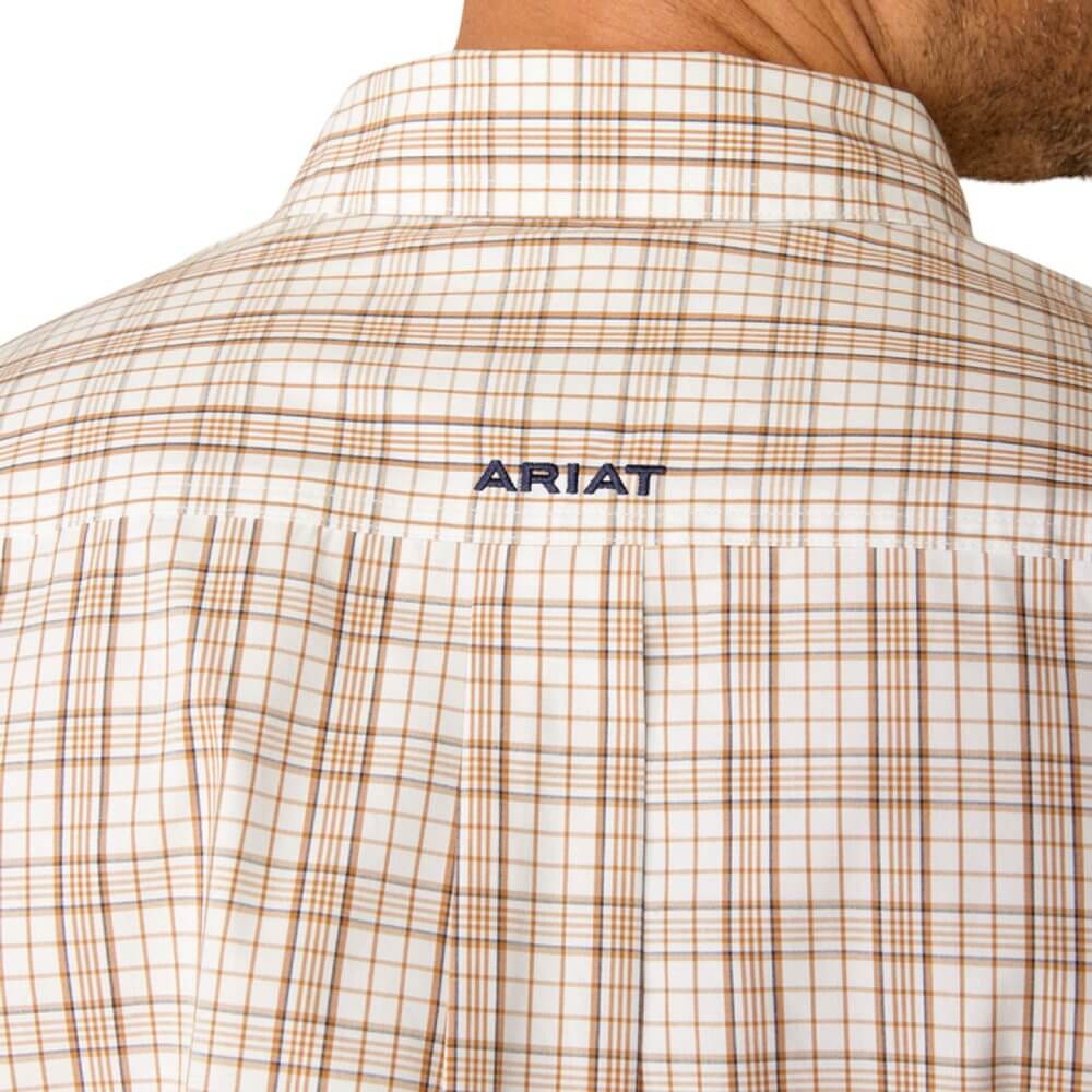 Ariat Mens Jase Light Brown Plaid Shirt