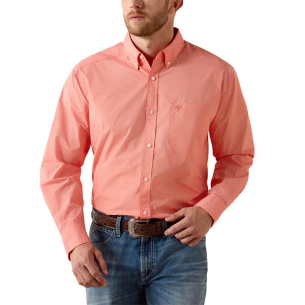 Ariat Mens Jerry Emberglow Speckled Print Shirt - 10071610