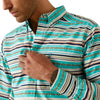 Ariat Mens Jimmie Button Down Shirt Turquoise - 10054693