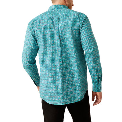 Ariat Mens Jordy Blue Print Shirt