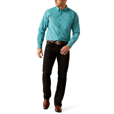 Ariat Mens Jordy Blue Print Shirt