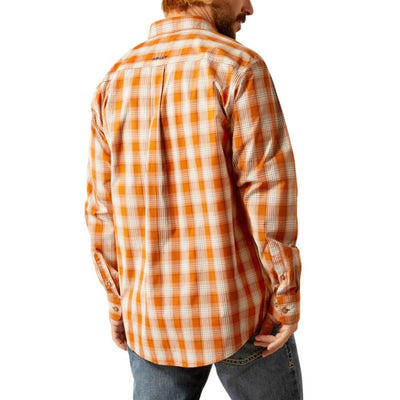 Ariat Mens Julius Rust Plaid Print Shirt