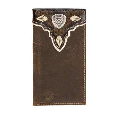 Ariat Mens Leather Checkbook Wallet - A3531444