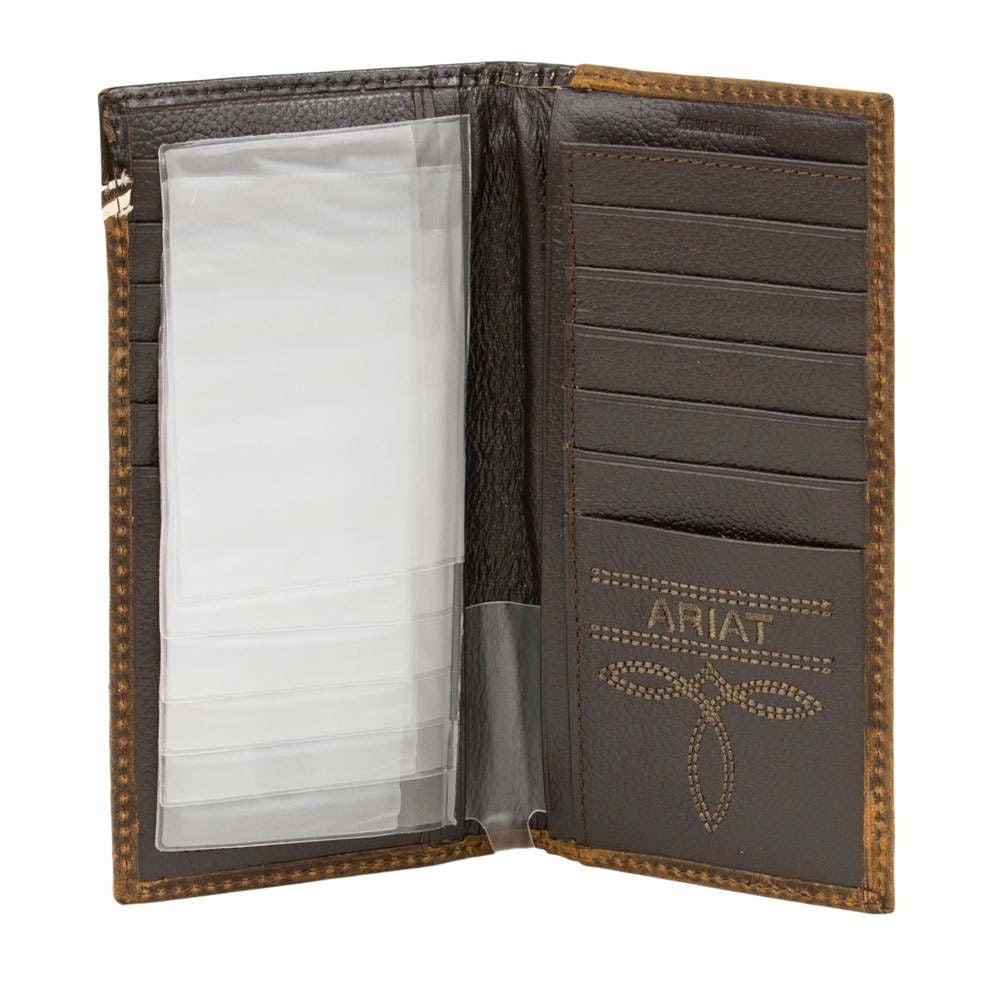 Ariat Mens Leather Checkbook Wallet - A3531444