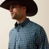 Ariat Mens Lex Button-Down Western Shirt Blue - 10080652