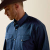 Ariat Mens Lightweight Twill Classic Fit Snap Shirt Key Largo - 10073614