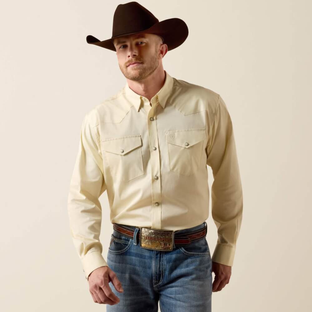Ariat Mens Lightweight Twill Shirt Almond Oil - 10073613