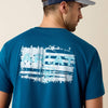 Ariat Mens Liquid Stamp Flag T-Shirt Sailor Blue - 10062952