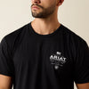 Ariat Mens Lockup Flag Painted T-Shirt Black - 10080247