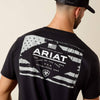 Ariat Mens Lockup Flag Painted T-Shirt Black - 10080247