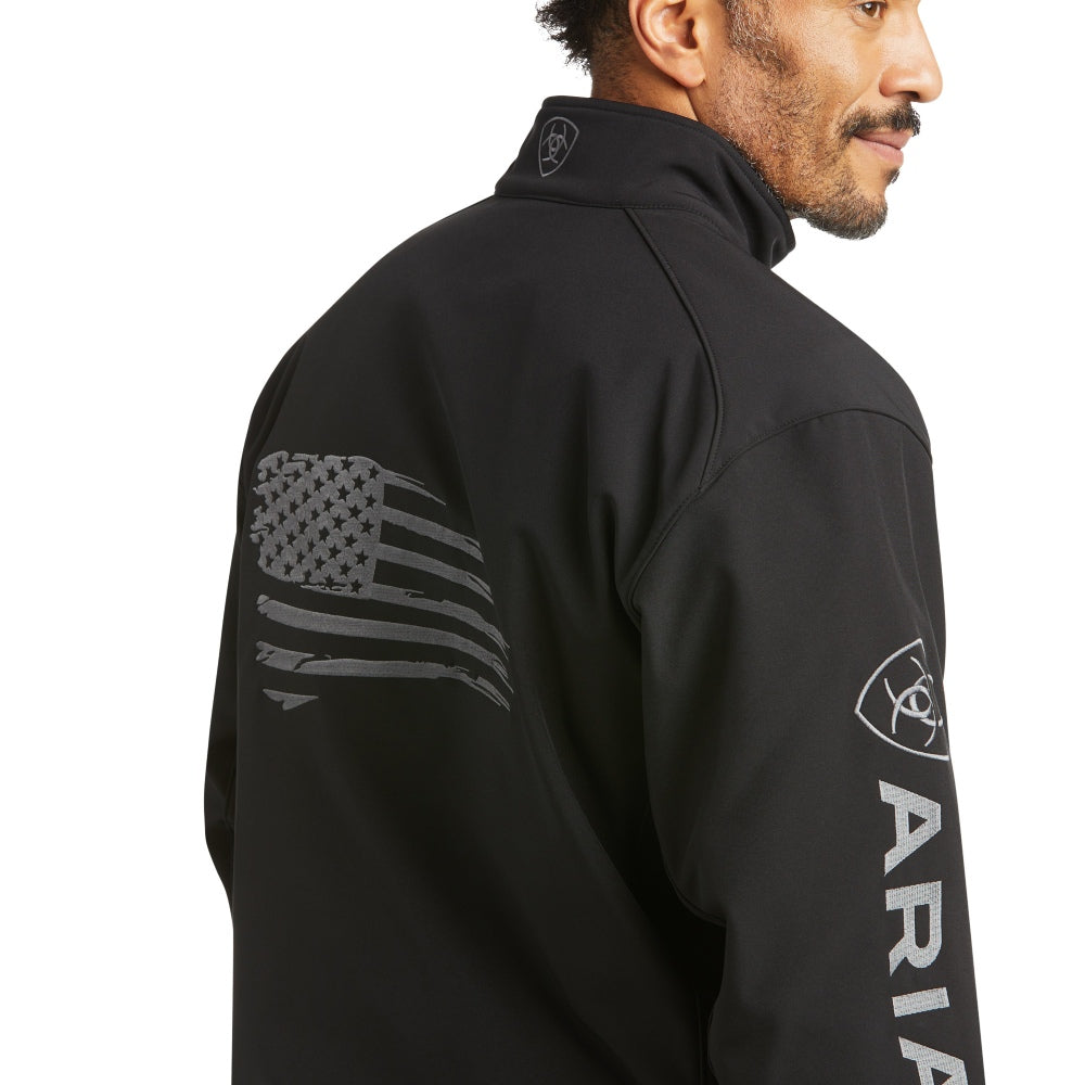 Ariat Mens Logo 2.0 Patriot Softshell Black Jacket - 10037439