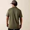 Ariat Mens Logo Fitted Polo Shirt Deep Lichen Green - 10073582