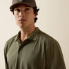 Ariat Mens Logo Fitted Polo Shirt Deep Lichen Green - 10073582