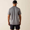 Ariat Mens Logo Fitted Polo Shirt Sky Rocket - 10073583