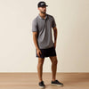 Ariat Mens Logo Fitted Polo Shirt Sky Rocket - 10073583