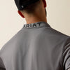 Ariat Mens Logo Fitted Polo Shirt Sky Rocket - 10073583