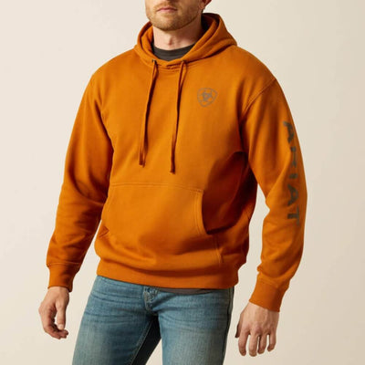 Ariat Mens Logo Hoodie Glazed Ginger - 10062669