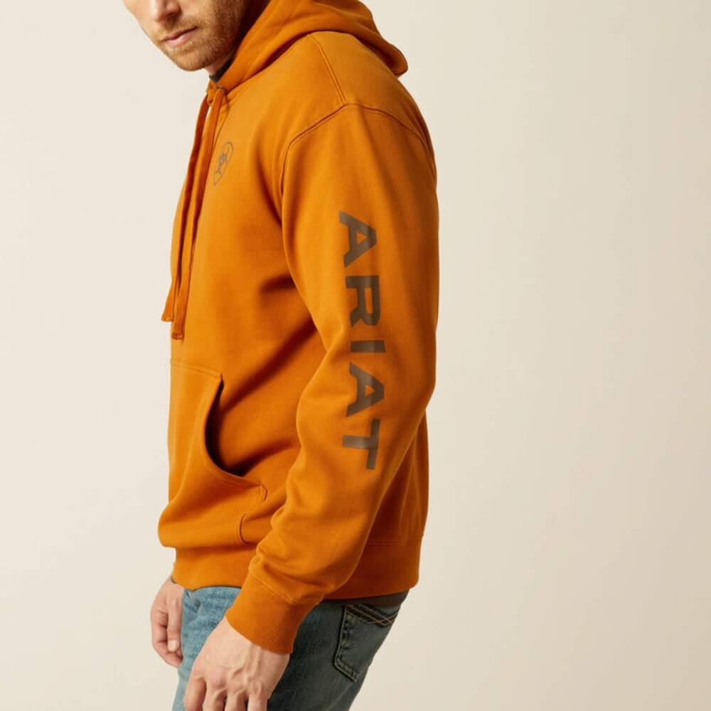 Ariat Mens Logo Hoodie Glazed Ginger - 10062669
