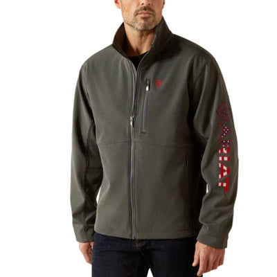 Ariat Mens Logo Softshell Jacket Charcoal - 10062579